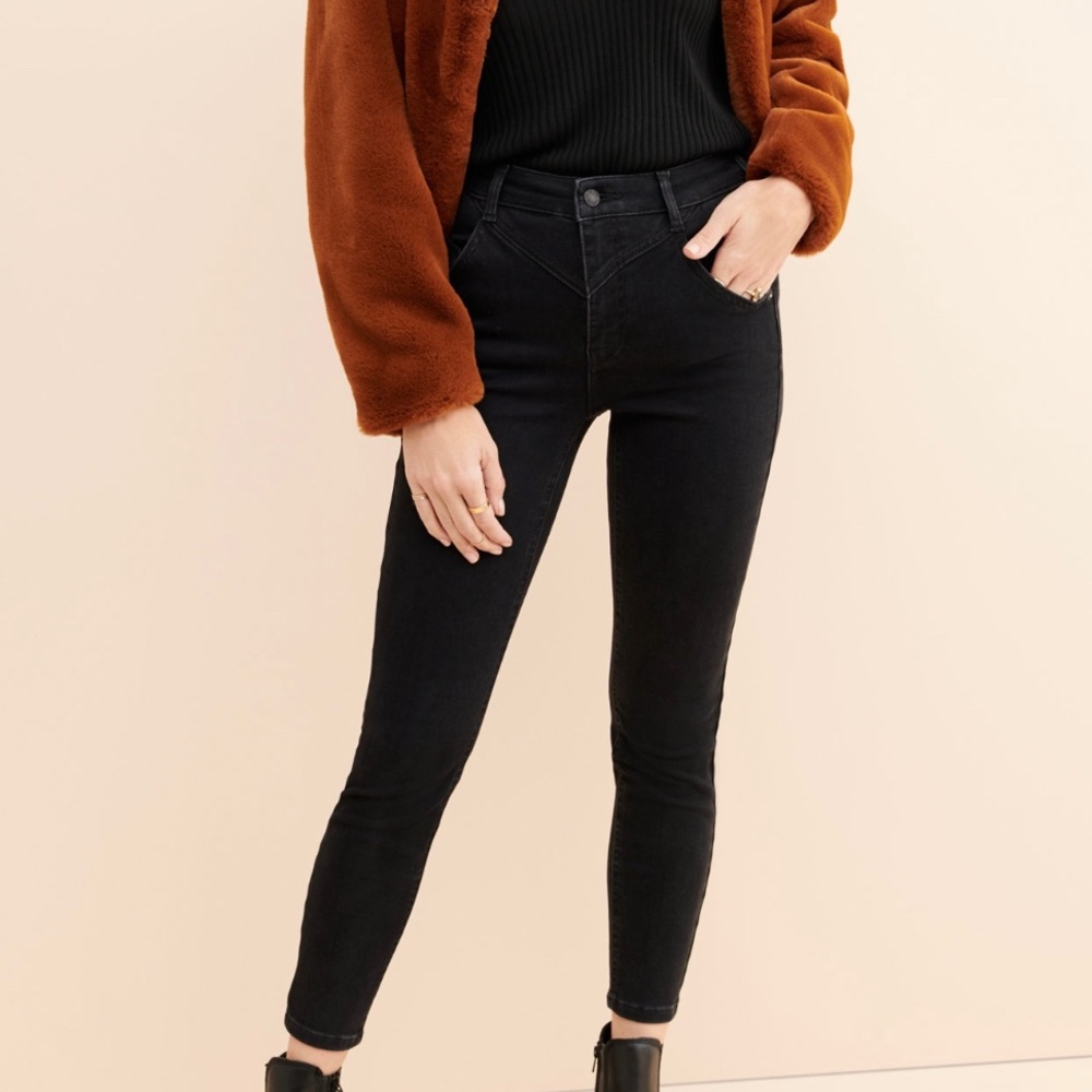 Free People Riley Seamed Skinny Jeans